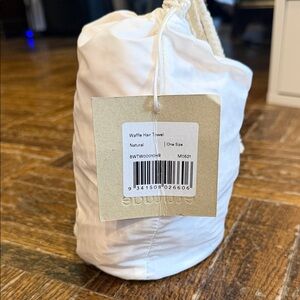 Ettitude Natural Waffle Hair Towel with Tag